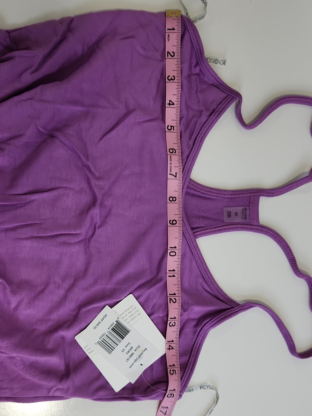 Beyond Yoga Purple Seaside Romper Drawstring Waist Iris Size XS NWT - Picture 4 of 6